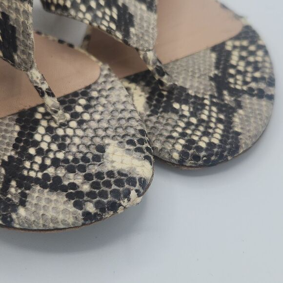 Bellofatto Italian Leather Snakeskin Strappy Sandals Women’s 7 EU 38 Slip On - Picture 7 of 7
